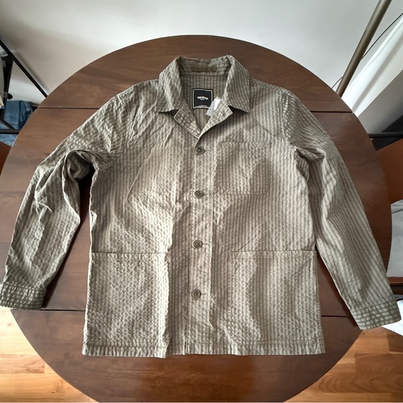 NWT - Todd Snyder Olive Seersucker Chore Coat (Large) - Picture 1 of 3